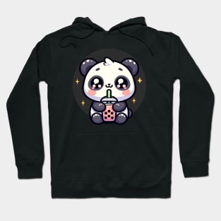 Kawaii Panda Drinking boba Hoodie